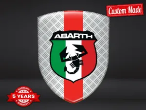 Fiat Abarth Autocollant Résine Qualité Perso Étiquette Élégante